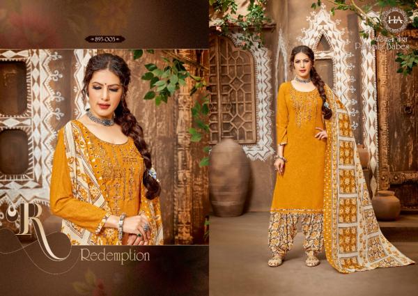 Harshit Patiyala Babes 2 Designer Cotton Embroidery Dress Materials 